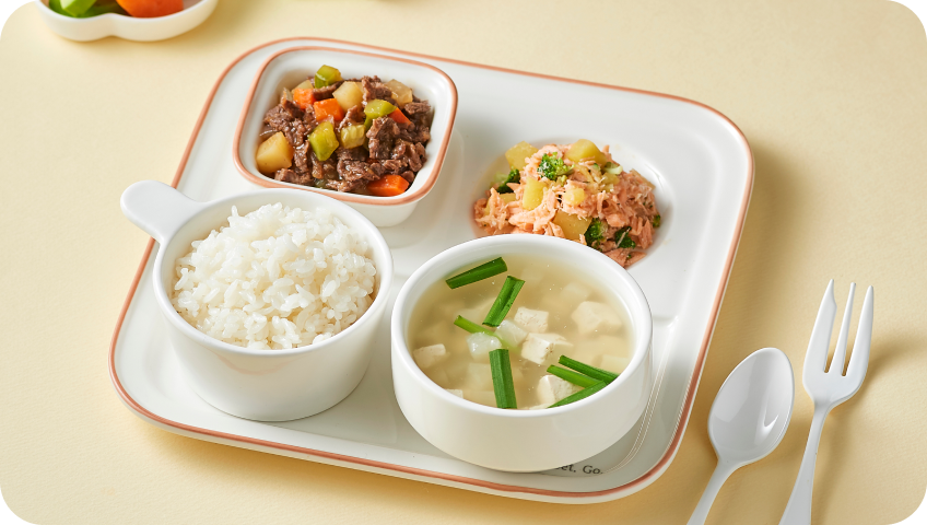 두 가지 반찬과 국을 한 번에